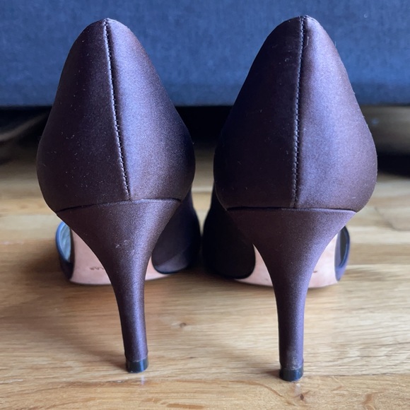 Nina Fleur Brown Chocolate Luste Peep-toe Pumps - Picture 7 of 11